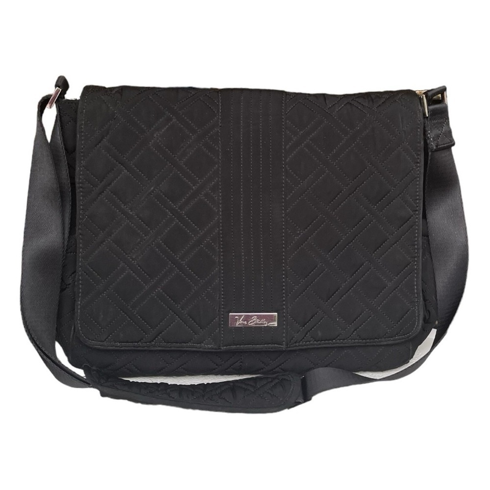 VERA BRADLEY MESSENGER BABY BAG IN QUILTED CLASSIC BLACK G5